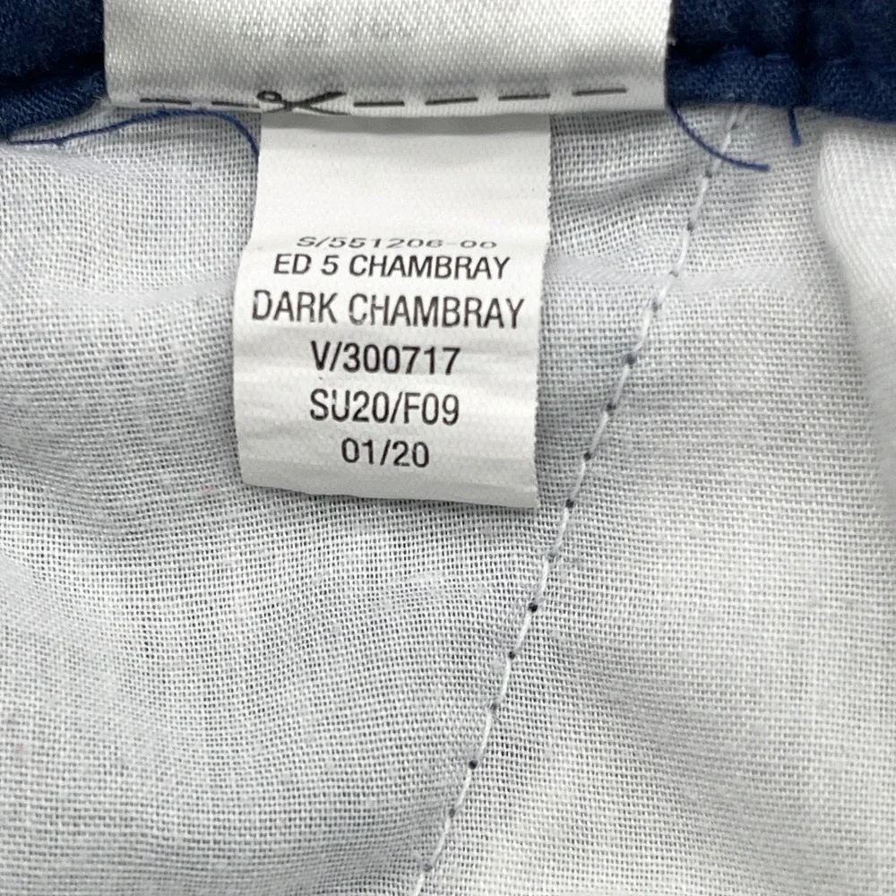 Old Navy Everyday Short Women 4 Dark Chambray Linen Blend Minimal Coastal Beach